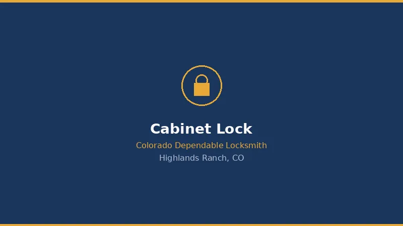 Cabinet Lock Installation in Highlands Ranch, CO