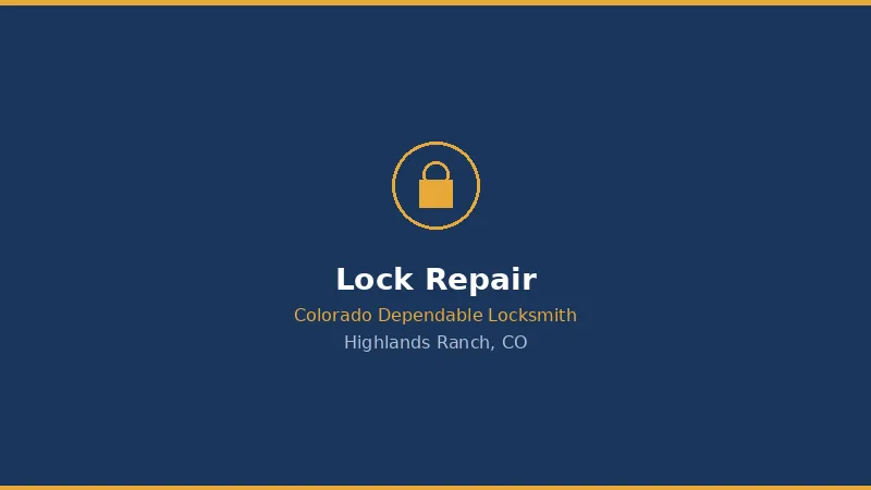 Lock Repair Service in Highlands Ranch, CO