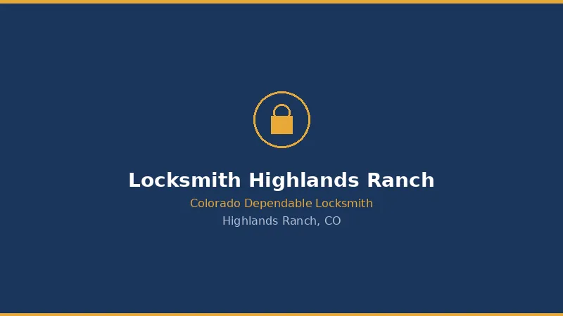 Locksmith Highlands Ranch CO in Highlands Ranch, CO